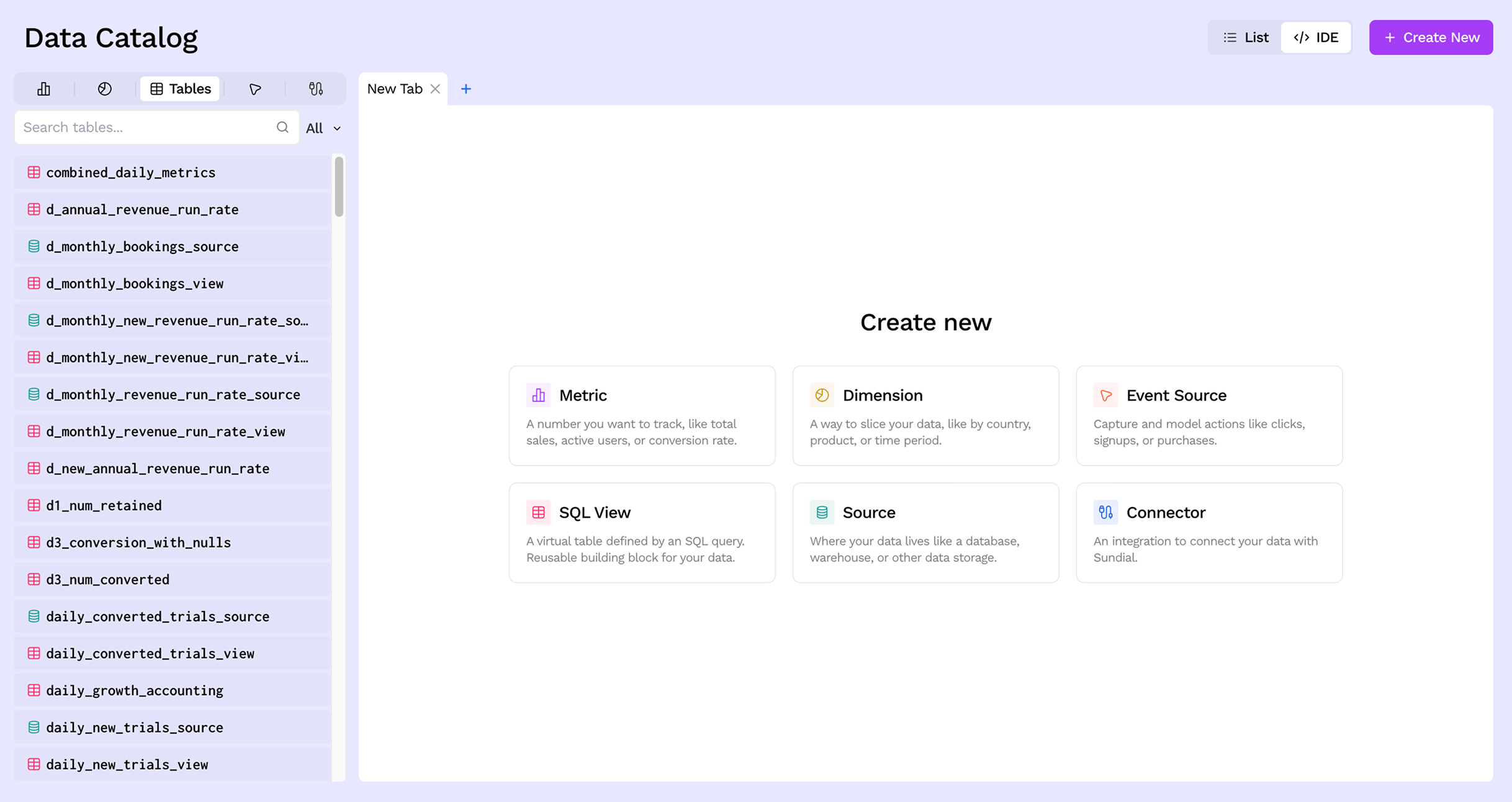 Create new SQL View